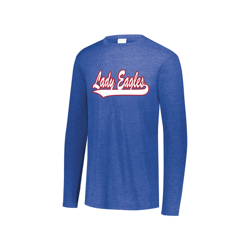 [FTLCUBRY-YS-LOGO1] Decker Youth Tri-Blend T-Shirt - Long Sleeve (Youth S, Royal, Logo 1)
