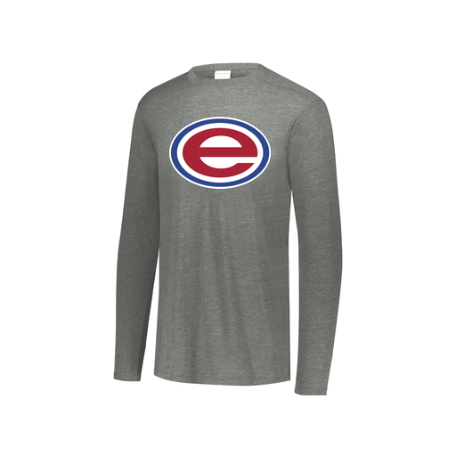 [FTLCUBGY-YS-LOGO2] Decker Youth Tri-Blend T-Shirt - Long Sleeve (Youth S, Gray, Logo 2)