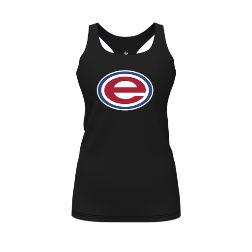 [CUS-DFW-RCBK-PER-BLK-FYS-LOGO2] Racerback Tank Top (Female Youth S, Black, Logo 2)