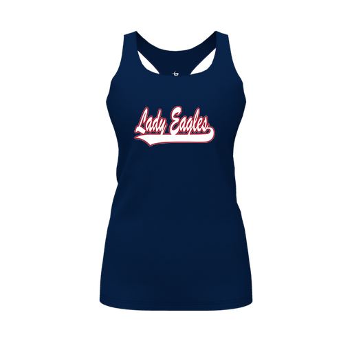 [FT0TRBNV-FYS-LOGO1] Decker Racerback Tank Top (Female Youth S, Navy, Logo 1)