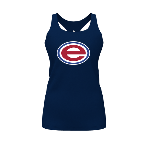 [CUS-DFW-RCBK-PER-NVY-FYS-LOGO2] Racerback Tank Top (Female Youth S, Navy, Logo 2)