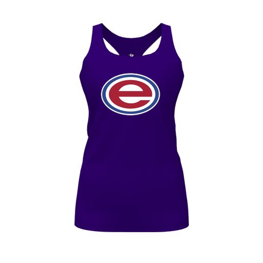 [CUS-DFW-RCBK-PER-PUR-FYS-LOGO2] Racerback Tank Top (Female Youth S, Purple, Logo 2)