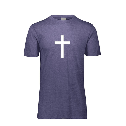 [FTSCUBNV-YS-LOGO3] Decker Youth Tri-Blend T-Shirt - Short Sleeve (Youth S, Navy, Logo 3)