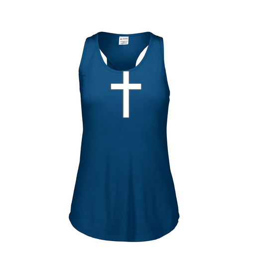 [3078.U22.S-LOGO3] Ladies Tri Blend Tank Top (Female Adult S, Navy, Logo 3)