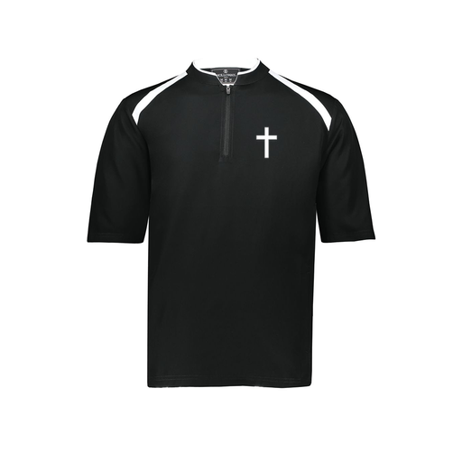 [229581-AS-BLK-LOGO3] Men's Dugout Short Sleeve Pullover (Adult S, Black, Logo 3)