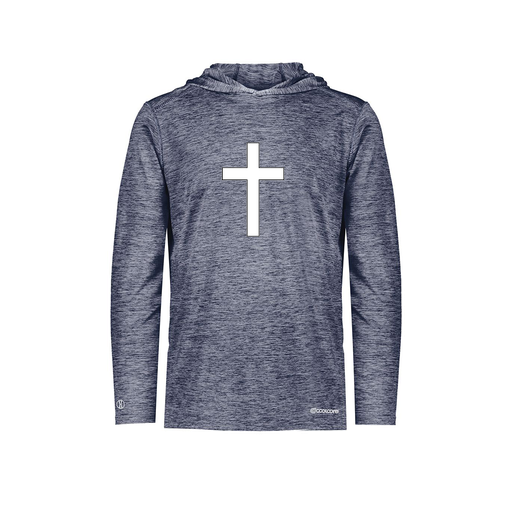 [FOLHCGNV-AS-LOGO3] Decker Men's Charge Hoodie (Adult S, Navy, Logo 3)