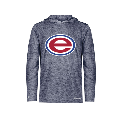 [FOLHCGNV-YS-LOGO2] Decker Youth Charge Hoodie (Youth S, Navy, Logo 2)