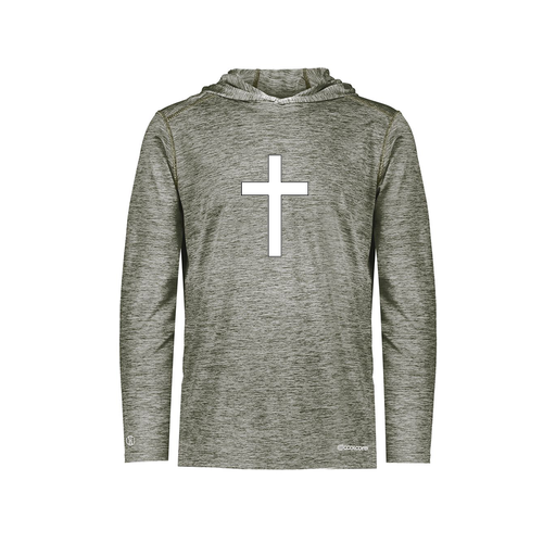 [FOLHCGGY-YS-LOGO3] Decker Youth Charge Hoodie (Youth S, Gray, Logo 3)