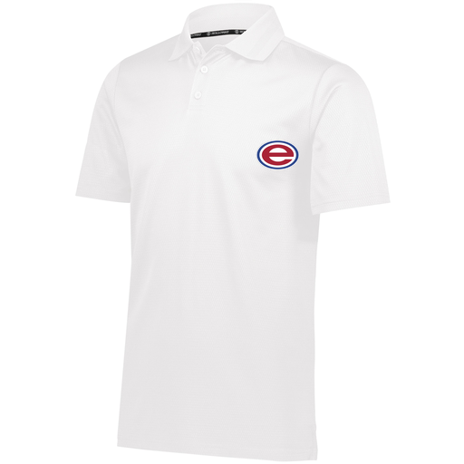 [222568.005.S-LOGO2] Men's Prism Polo (Adult S, White, Logo 2)