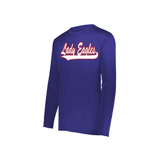 [222823.747.S-LOGO1] Youth LS Smooth Sport Shirt (Youth S, Purple, Logo 1)