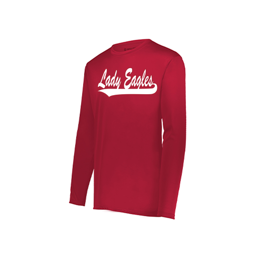 [222823.083.S-LOGO1] Youth LS Smooth Sport Shirt (Youth S, Red, Logo 1)