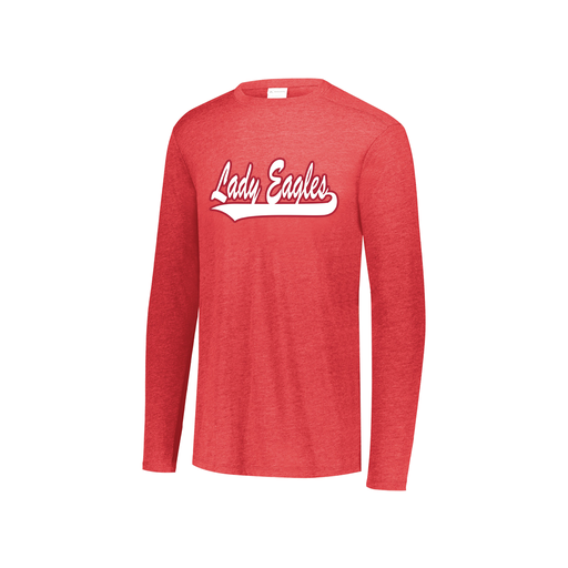 [FTLCUBRD-YS-LOGO1] Decker Youth Tri-Blend T-Shirt - Long Sleeve (Youth S, Red, Logo 1)