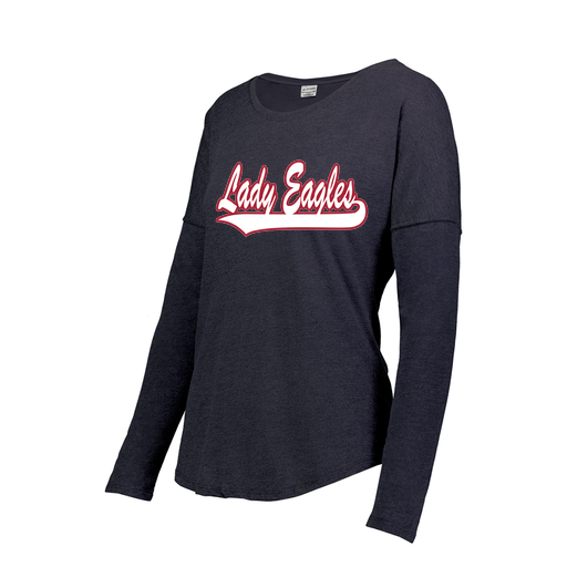 [FTLCUBNV-FAXS-LOGO1] Decker Women's Tri-Blend T-Shirt - Long Sleeve (Female Adult XS, Navy, Logo 1)