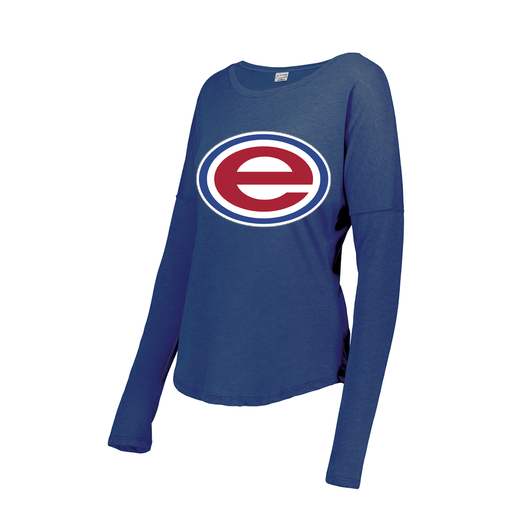 [FTLCUBRY-FAXS-LOGO2] Decker Women's Tri-Blend T-Shirt - Long Sleeve (Female Adult XS, Royal, Logo 2)