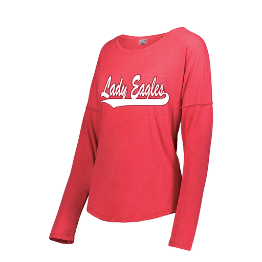 [FTLCUBRD-FAXS-LOGO1] Decker Women's Tri-Blend T-Shirt - Long Sleeve (Female Adult XS, Red, Logo 1)